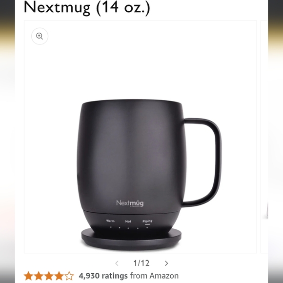 Nextmug Black Heated Mug - Picture 1 of 7